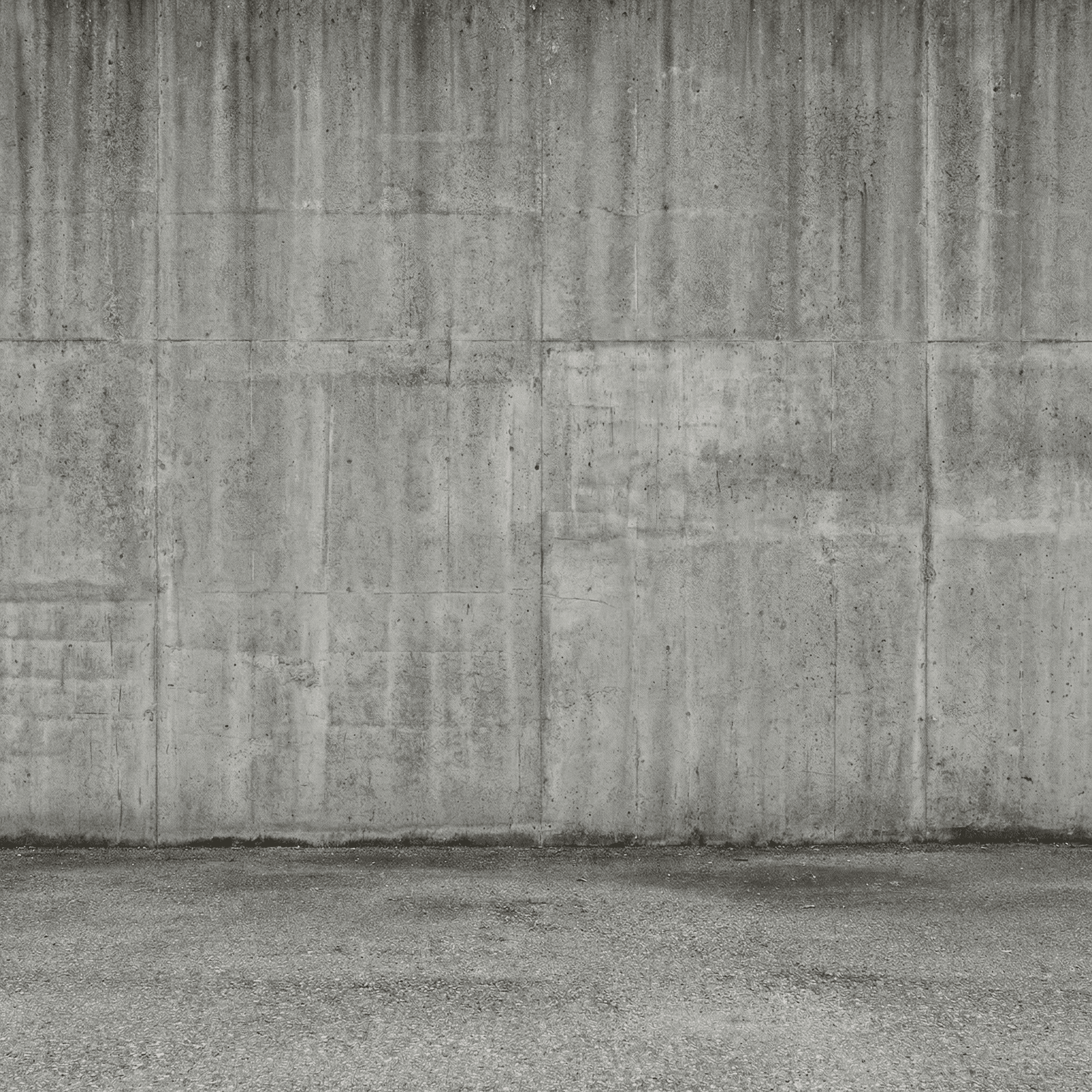 施工前の灰色工場壁